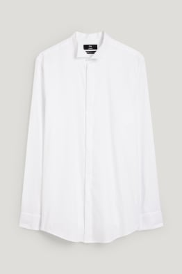 Koszula smokingowa - slim fit - kołnierzyk łamany - dobrze się prasuje