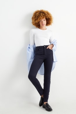 Pantaloni di stoffa - vita alta - slim fit
