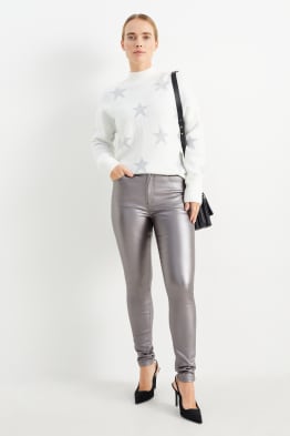 Stoffhose - High Waist - Skinny Fit