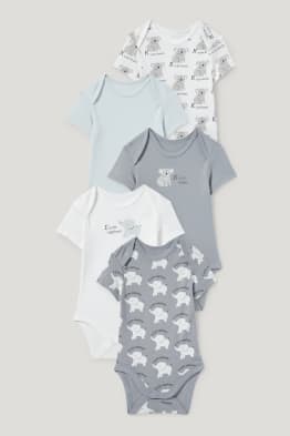 Confezione da 5 - koala ed elefante - body per neonati