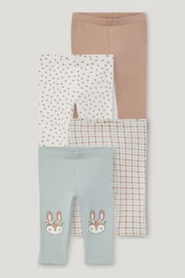 Multipack 4er - Häschen - Baby-Thermoleggings