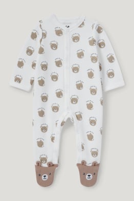 Teddy bear - baby sleepsuit