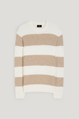 Pullover - gerippt - gestreift