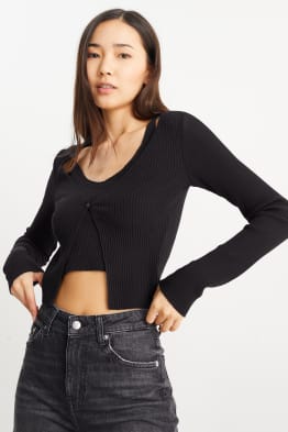 Jaquesta de punt - look 2 en 1