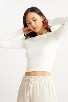 CLOCKHOUSE - camiseta crop de manga larga