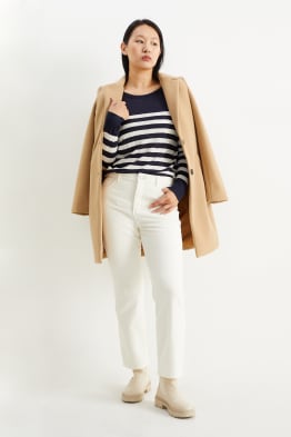 Pantalon de velours - high waist - straight fit