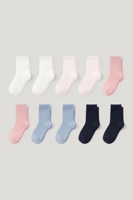 Lot de 10 Paires de Chaussettes Sport Tennis Blanches à Bandes