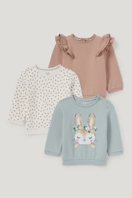 Pack de 3 - conejito - sudaderas para bebé