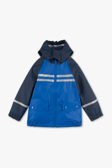 Toddler Boys - Waterproof Jacket with Hood - blue