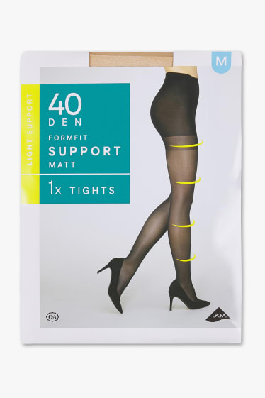 Damen - Feinstrumpfhose - 40 DEN - gold