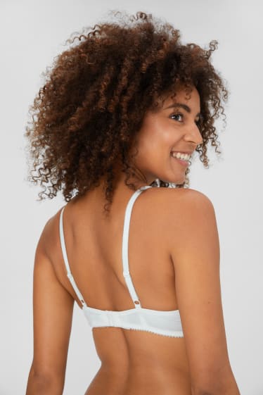 Damen - Multipack 2er - BH mit Bügel - DEMI - wattiert - weiß / beige