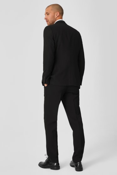 Hommes - Costume avec deuxième pantalon - regular fit - 4 pièces - noir