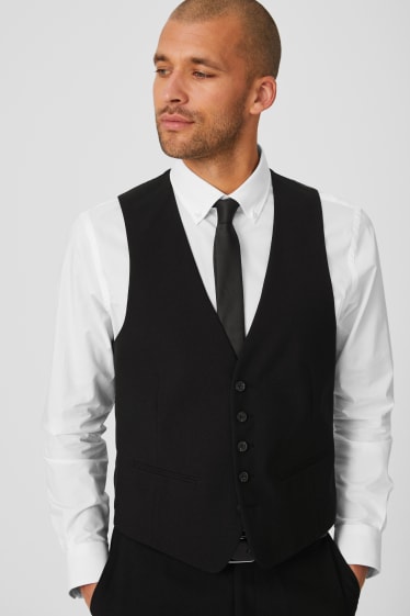 Hommes - Costume avec deuxième pantalon - regular fit - 4 pièces - noir