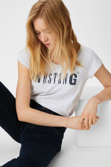 Donna - MUSTANG - t-shirt - grigio chiaro melange