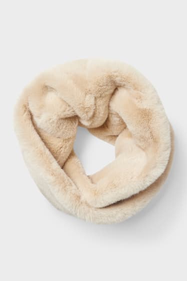 Women - Faux fur snood - beige