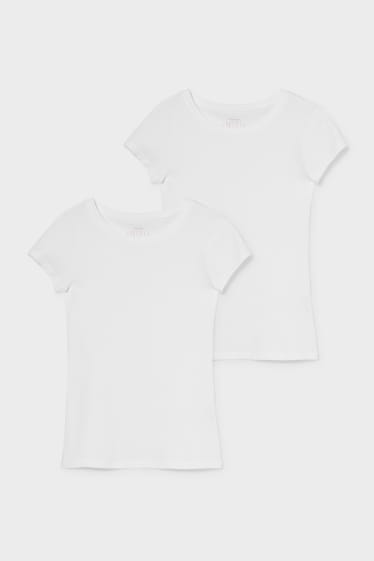 Clockhouse Girls - CLOCKHOUSE - confezione da 2 - t-shirt - bianco