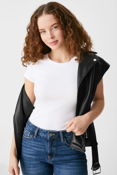 Clockhouse Girls - CLOCKHOUSE - confezione da 2 - t-shirt - bianco