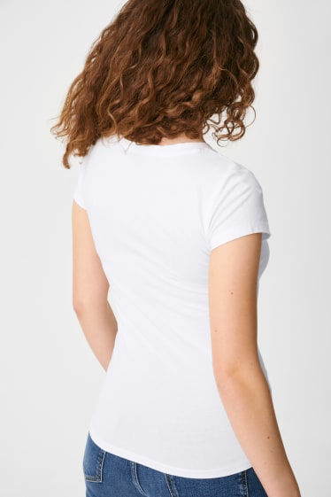Clockhouse femme - CLOCKHOUSE - lot de 2 - T-shirts - blanc