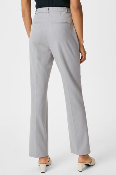 Damen - Stoffhose - 4 Way Stretch - hellgrau