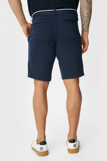 Uomo XL - Shorts di felpa - a righe - blu scuro