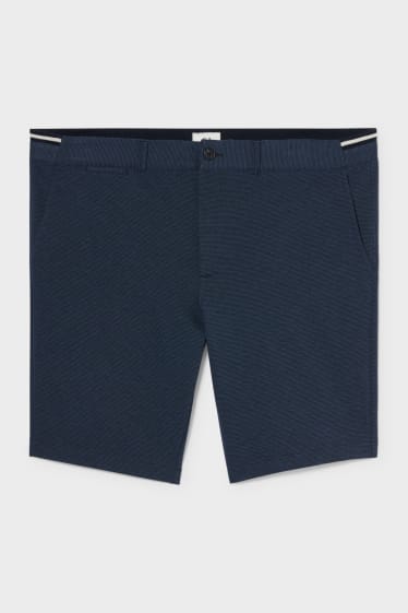 Uomo XL - Shorts di felpa - a righe - blu scuro
