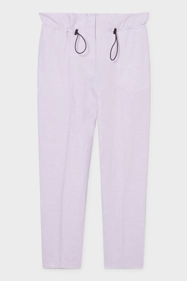 Femei - Pantaloni din olandă - liliac