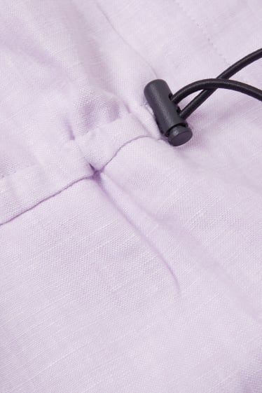 Femei - Pantaloni din olandă - liliac