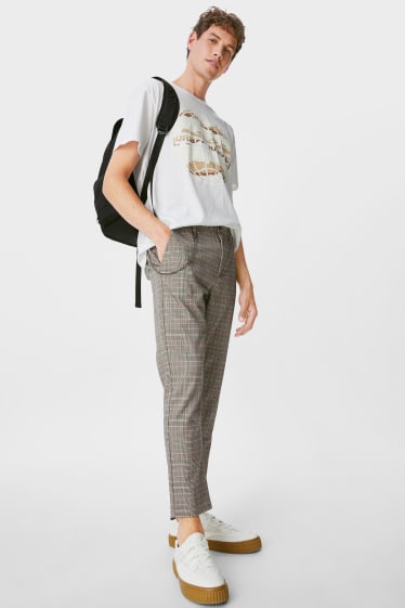 Clockhouse homme - CLOCKHOUSE - chino - slim fit - à carreaux - gris clair