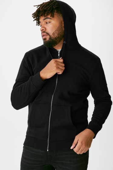Exclu web - CLOCKHOUSE - sweat zippé à capuche - noir