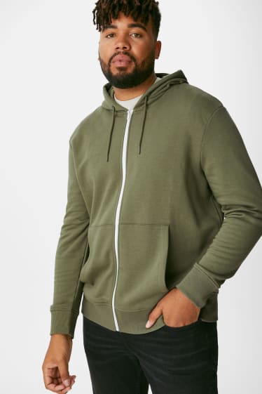 Esclusiva online - CLOCKHOUSE - giacca di felpa con cappuccio - verde scuro