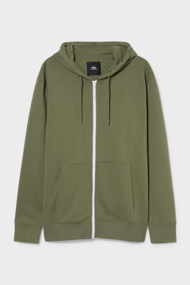 Esclusiva online - CLOCKHOUSE - giacca di felpa con cappuccio - verde scuro