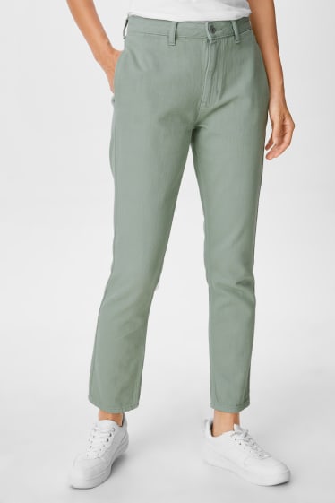 Women - Trousers - slim fit - mint green