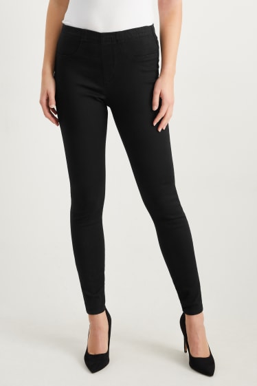Kobiety - Wielopak, 3 pary - jegging jeans - średni stan - dżins-niebieski