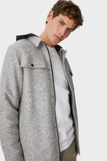 Clockhouse homme - CLOCKHOUSE - veste à capuche - gris clair chiné
