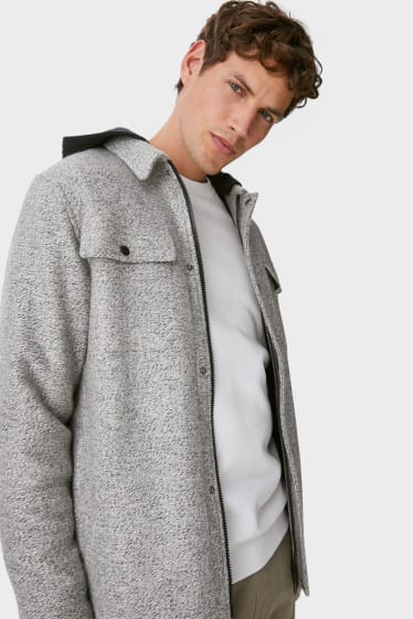 Clockhouse Boys - CLOCKHOUSE - jacket with hood - light gray-melange