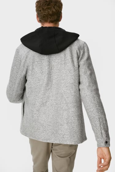 Clockhouse Boys - CLOCKHOUSE - jacket with hood - light gray-melange