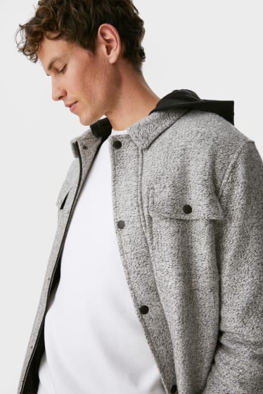 Clockhouse Boys - CLOCKHOUSE - jacket with hood - light gray-melange