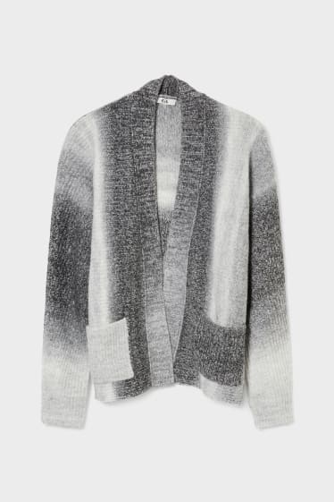 Damen - Strickjacke - hellgrau-melange
