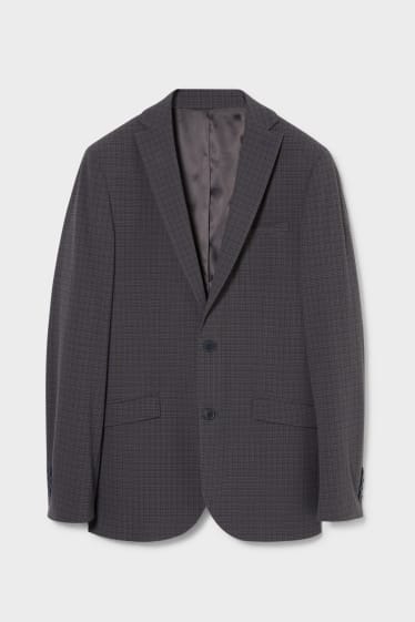 Herren - Baukasten-Sakko - Slim Fit - Flex - recycelt - kariert - grau