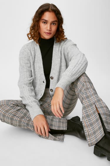 Clockhouse femme - CLOCKHOUSE - gilet en maille - gris clair chiné