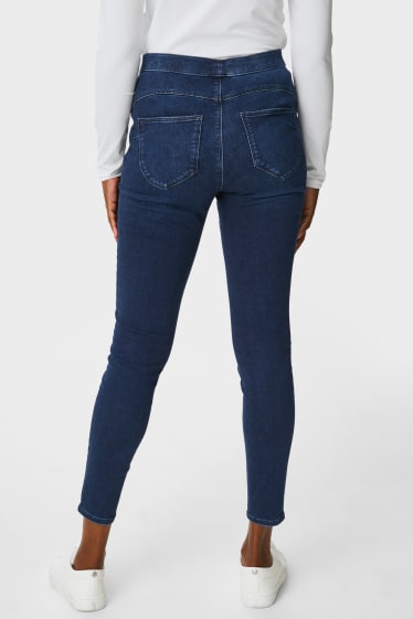 Dames - Set van 2 - jegging jeans - mid waist - push-up effect - jeansblauw