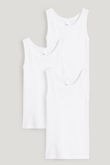 Bambini: - Confezione da 3 - canotte - bianco