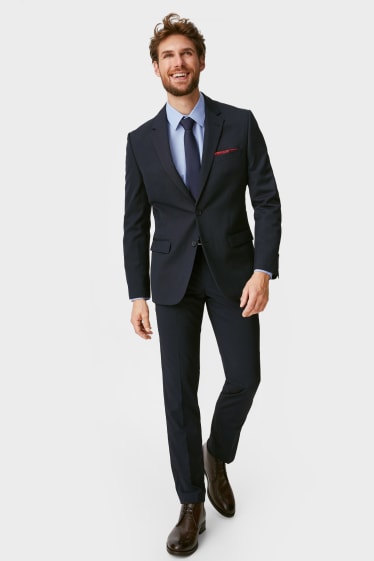 Hombre - Camisa - regular fit - kent - de planchado fácil - azul claro jaspeado