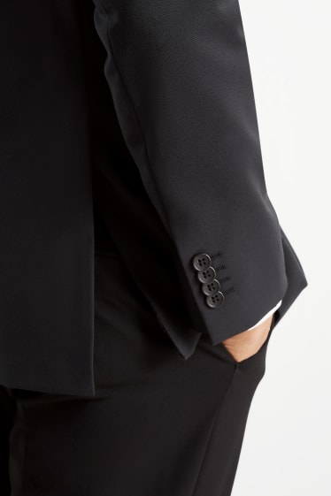 Hommes - Veste de costume - regular fit - Flex - laine vierge mélangée - noir