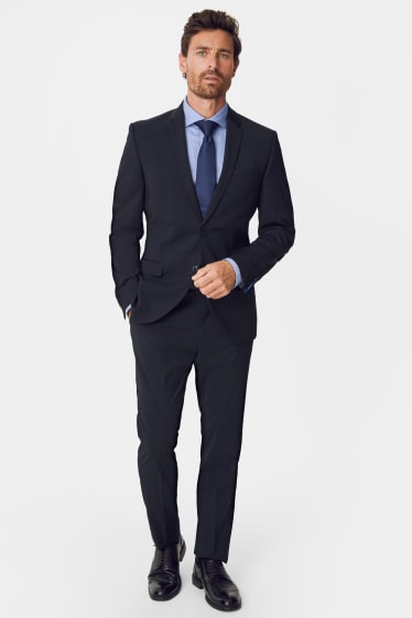 Mężczyźni - Spodnie modułowe - slim fit - strecz - ciemnoniebieski