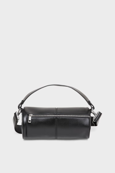 Women - Shoulder bag - faux leather - black