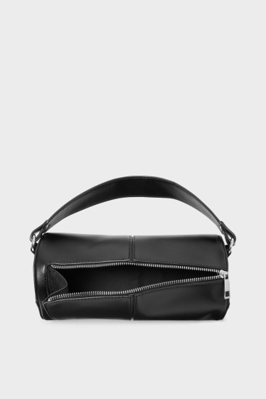 Women - Shoulder bag - faux leather - black