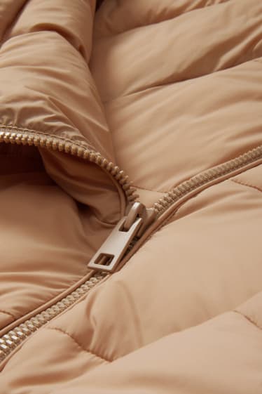 Women - Quilted coat - taupe