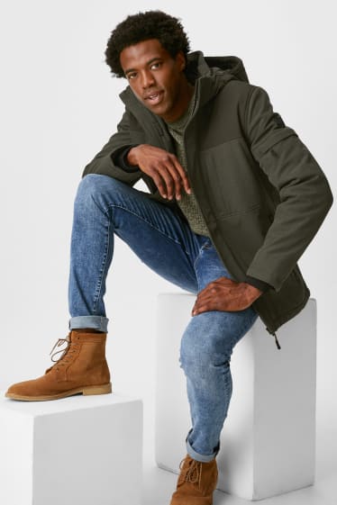 Uomo - Giacca soft shell con cappuccio - kaki