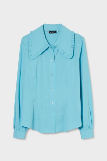 Women - Blouse - light turquoise